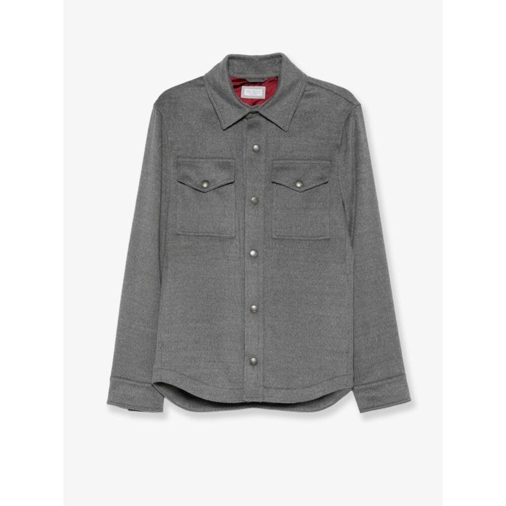 Brunello Cucinelli Men Outerwear Lightweight Virgin Wool Cloth Shirt